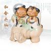 陈沛津《和合二仙》 陶艺艺术品 