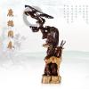 鹿鹤同春 紫檀木 根雕艺术品 