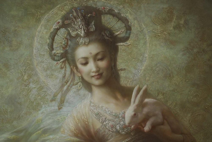 曾浩的油画《敦煌世界》