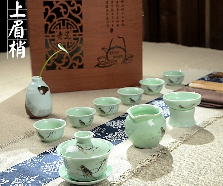 爱特猫青瓷茶具工艺品