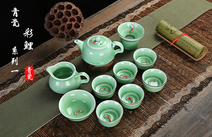 爱特猫青瓷茶具工艺品