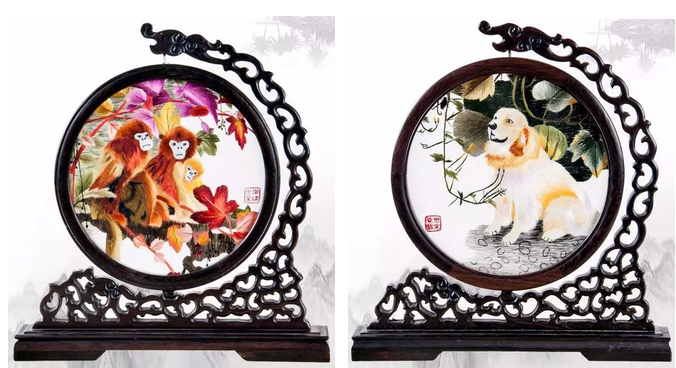 爱特猫潮绣艺术品