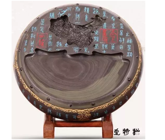 爱特猫砚台艺术品